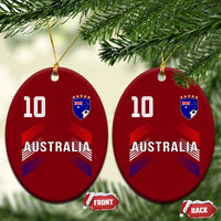 Australia Soccer Sports Graphic Number 10 Jersey Style Ceramic Ornament Proud Australian Football Fans Game Day Pride