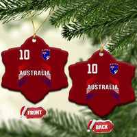 Australia Soccer Sports Graphic Number 10 Jersey Style Ceramic Ornament Proud Australian Football Fans Game Day Pride