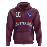 Australia Soccer Sports Graphic Number 10 Jersey Style Hoodie Proud Australian Football Fans Game Day Pride