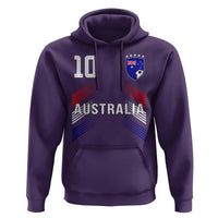 Australia Soccer Sports Graphic Number 10 Jersey Style Hoodie Proud Australian Football Fans Game Day Pride