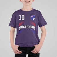 Australia Soccer Sports Graphic Number 10 Jersey Style T Shirt For Kid Proud Australian Football Fans Game Day Pride