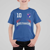 Australia Soccer Sports Graphic Number 10 Jersey Style T Shirt For Kid Proud Australian Football Fans Game Day Pride