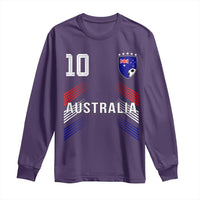 Australia Soccer Sports Graphic Number 10 Jersey Style Long Sleeve Shirt Proud Australian Football Fans Game Day Pride