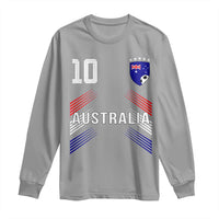 Australia Soccer Sports Graphic Number 10 Jersey Style Long Sleeve Shirt Proud Australian Football Fans Game Day Pride