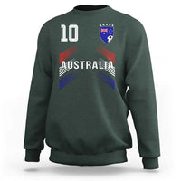 Australia Soccer Sports Graphic Number 10 Jersey Style Sweatshirt Proud Australian Football Fans Game Day Pride