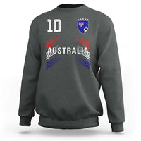 Australia Soccer Sports Graphic Number 10 Jersey Style Sweatshirt Proud Australian Football Fans Game Day Pride