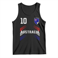 Australia Soccer Sports Graphic Number 10 Jersey Style Tank Top Proud Australian Football Fans Game Day Pride