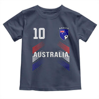 Australia Soccer Sports Graphic Number 10 Jersey Style Toddler T Shirt Proud Australian Football Fans Game Day Pride