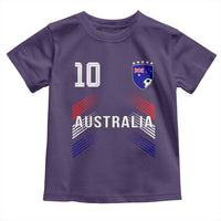 Australia Soccer Sports Graphic Number 10 Jersey Style Toddler T Shirt Proud Australian Football Fans Game Day Pride