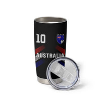 Australia Soccer Sports Graphic Number 10 Jersey Style Tumbler Cup Proud Australian Football Fans Game Day Pride