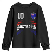 Australia Soccer Sports Graphic Number 10 Jersey Style Youth Sweatshirt Proud Australian Football Fans Game Day Pride