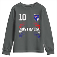 Australia Soccer Sports Graphic Number 10 Jersey Style Youth Sweatshirt Proud Australian Football Fans Game Day Pride