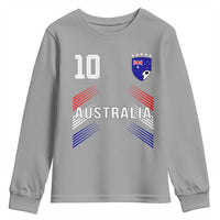 Australia Soccer Sports Graphic Number 10 Jersey Style Youth Sweatshirt Proud Australian Football Fans Game Day Pride