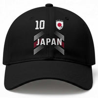 Japan Soccer Sports Graphic Number 10 Jersey Style Baseball Cap Proud Japanese Football Fans Game Day Pride