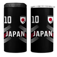 Japan Soccer Sports Graphic Number 10 Jersey Style 4 in 1 Can Cooler Tumbler Proud Japanese Football Fans Game Day Pride