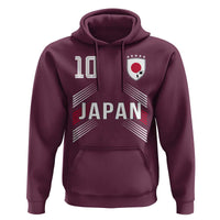 Japan Soccer Sports Graphic Number 10 Jersey Style Hoodie Proud Japanese Football Fans Game Day Pride
