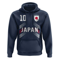 Japan Soccer Sports Graphic Number 10 Jersey Style Hoodie Proud Japanese Football Fans Game Day Pride