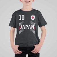 Japan Soccer Sports Graphic Number 10 Jersey Style T Shirt For Kid Proud Japanese Football Fans Game Day Pride