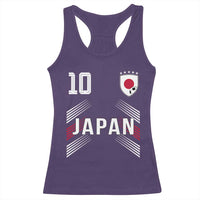 Japan Soccer Sports Graphic Number 10 Jersey Style Racerback Tank Top Proud Japanese Football Fans Game Day Pride