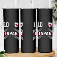 Japan Soccer Sports Graphic Number 10 Jersey Style Skinny Tumbler Proud Japanese Football Fans Game Day Pride