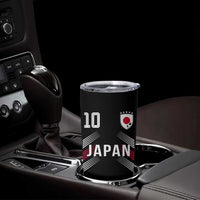 Japan Soccer Sports Graphic Number 10 Jersey Style Tumbler Cup Proud Japanese Football Fans Game Day Pride