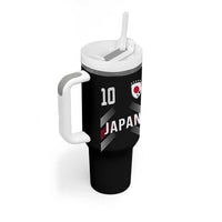 Japan Soccer Sports Graphic Number 10 Jersey Style Tumbler With Handle Proud Japanese Football Fans Game Day Pride
