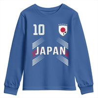 Japan Soccer Sports Graphic Number 10 Jersey Style Youth Sweatshirt Proud Japanese Football Fans Game Day Pride