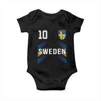 Sweden Soccer Sports Graphic Number 10 Jersey Style Baby Onesie Proud Swedish Football Fans Game Day Pride