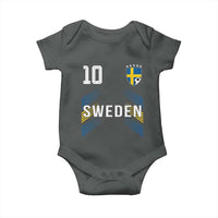 Sweden Soccer Sports Graphic Number 10 Jersey Style Baby Onesie Proud Swedish Football Fans Game Day Pride