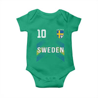 Sweden Soccer Sports Graphic Number 10 Jersey Style Baby Onesie Proud Swedish Football Fans Game Day Pride