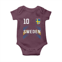 Sweden Soccer Sports Graphic Number 10 Jersey Style Baby Onesie Proud Swedish Football Fans Game Day Pride