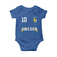 Sweden Soccer Sports Graphic Number 10 Jersey Style Baby Onesie Proud Swedish Football Fans Game Day Pride