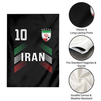 Iran Soccer Sports Graphic Number 10 Jersey Style Garden Flag Proud Iranian Football Fans Game Day Pride