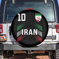 Iran Soccer Sports Graphic Number 10 Jersey Style Spare Tire Cover Proud Iranian Football Fans Game Day Pride