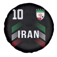 Iran Soccer Sports Graphic Number 10 Jersey Style Spare Tire Cover Proud Iranian Football Fans Game Day Pride