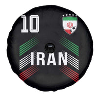 Iran Soccer Sports Graphic Number 10 Jersey Style Spare Tire Cover Proud Iranian Football Fans Game Day Pride