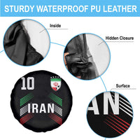 Iran Soccer Sports Graphic Number 10 Jersey Style Spare Tire Cover Proud Iranian Football Fans Game Day Pride