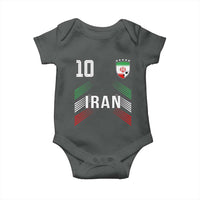 Iran Soccer Sports Graphic Number 10 Jersey Style Baby Onesie Proud Iranian Football Fans Game Day Pride