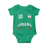 Iran Soccer Sports Graphic Number 10 Jersey Style Baby Onesie Proud Iranian Football Fans Game Day Pride