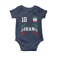 Iran Soccer Sports Graphic Number 10 Jersey Style Baby Onesie Proud Iranian Football Fans Game Day Pride
