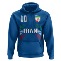 Iran Soccer Sports Graphic Number 10 Jersey Style Hoodie Proud Iranian Football Fans Game Day Pride