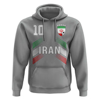 Iran Soccer Sports Graphic Number 10 Jersey Style Hoodie Proud Iranian Football Fans Game Day Pride