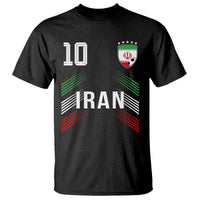 Iran Soccer Sports Graphic Number 10 Jersey Style T Shirt Proud Iranian Football Fans Game Day Pride