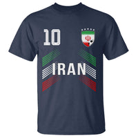 Iran Soccer Sports Graphic Number 10 Jersey Style T Shirt Proud Iranian Football Fans Game Day Pride