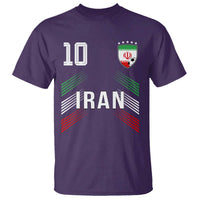Iran Soccer Sports Graphic Number 10 Jersey Style T Shirt Proud Iranian Football Fans Game Day Pride