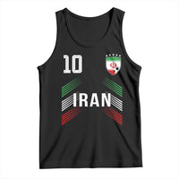 Iran Soccer Sports Graphic Number 10 Jersey Style Tank Top Proud Iranian Football Fans Game Day Pride