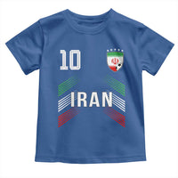 Iran Soccer Sports Graphic Number 10 Jersey Style Toddler T Shirt Proud Iranian Football Fans Game Day Pride