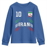 Iran Soccer Sports Graphic Number 10 Jersey Style Youth Sweatshirt Proud Iranian Football Fans Game Day Pride