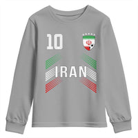Iran Soccer Sports Graphic Number 10 Jersey Style Youth Sweatshirt Proud Iranian Football Fans Game Day Pride