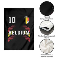 Belgium Soccer Sports Graphic Number 10 Jersey Style Garden Flag Proud Belgian Football Fans Game Day Pride